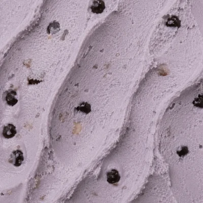 Muted pale purple taro bubble tea gelato in a smooth close-up texture